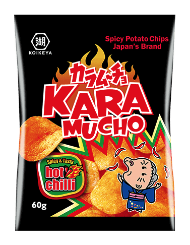 KARAMUCHO POTATO CHIPS HOT CHILLI FLAVOUR FLAT CUT